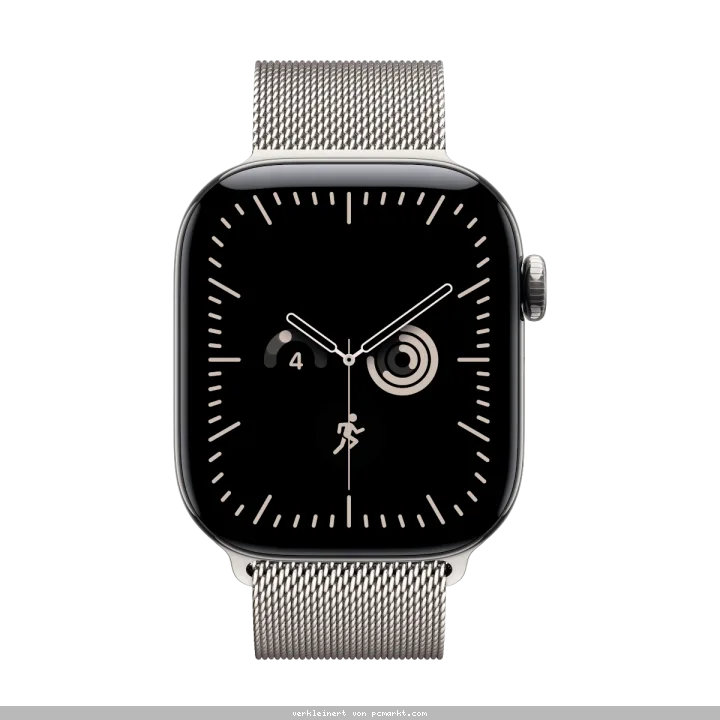 Apple Watch Series 12 Cellular 42mm - Natur Titan Case Natur Milanaise Armband
