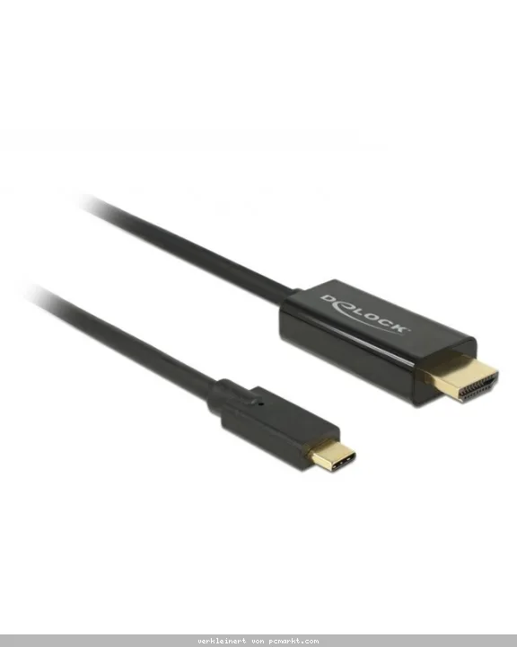 Delock USB Typ-C Stecker < HDMI Stecker (DP Alt Mode) 4K 30Hz, 1m, schwarz