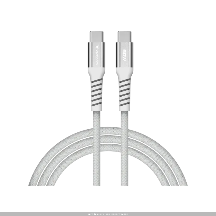 VERBATIM Sync & Charge USB-C zu USB-C 60W Magnetkabel 120 cm - grau