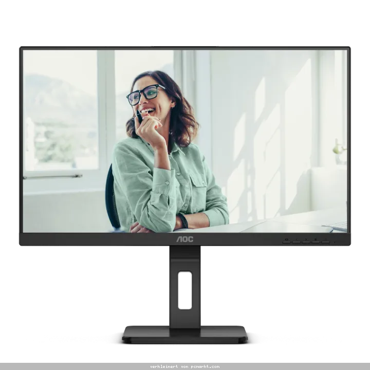 AOC Q27P3CV 27 Zoll QHD Monitor, höhenverstellbar, Lautsprecher (2560x1440, 75 Hz, HDMI, DisplayPort (in/out), USB-C (65W PD), RJ45, USB Hub