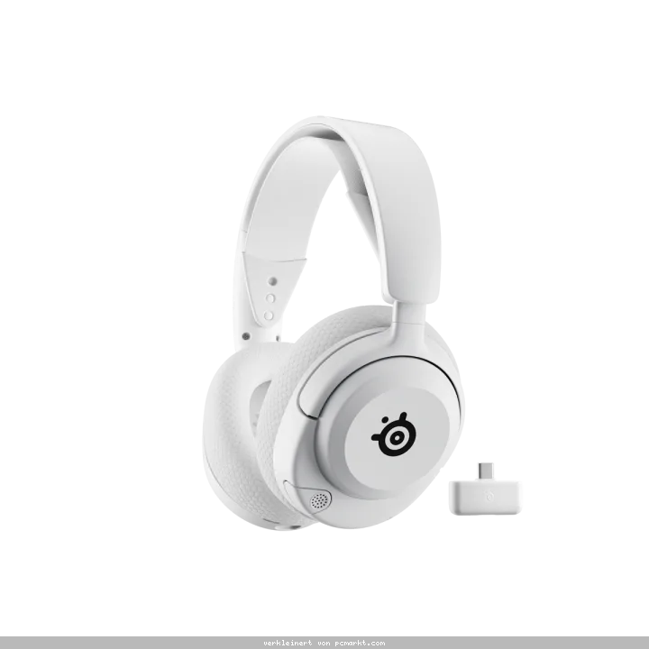 SteelSeries Arctis Nova 5 White kabelloses Gaming Headset für PC, Switch, PlayStation und Mobilgeräte, ClearCast 2.X Mikrofon, 60 Stunden Akkulaufzeit