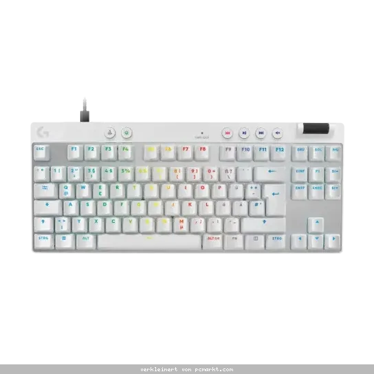 Logitech Gaming PRO X TKL RAPID Gaming Tastatur kabelgebundene Gaming Tastatur mit magnetischen Switches, weiß