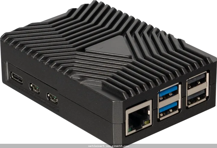 Joy-iT Aluminiumgehäuse für Raspberry Pi 5 - schwarz
