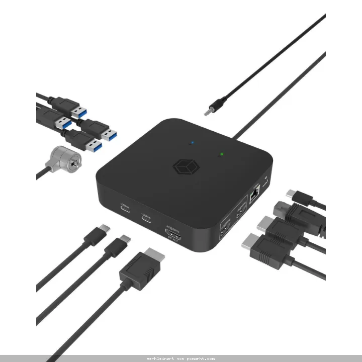 Icy Box USB Type-C zu 3x HDMI 2.0 LAN 4x USB 3.2 Gen 1 2x USB 3.2 Gen 2