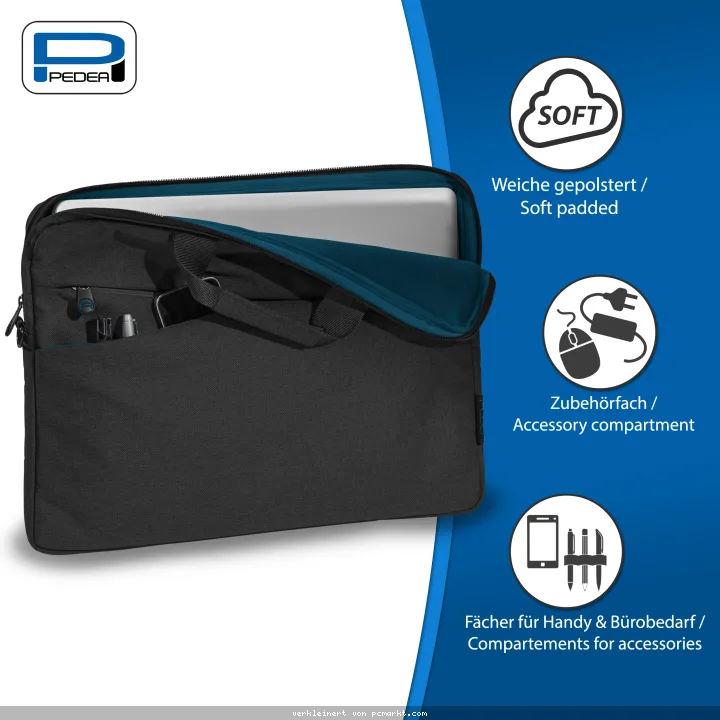 PEDEA Notebook Tasche "Fashion" für Geräte bis 17,3" (43,9cm) Grau/Orange
