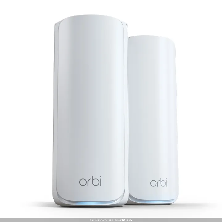 NETGEAR Orbi 770 Serie WiFi 7 Mesh-System 2er-Pack WLAN BE10800 Triband, 5x 2.5G LAN, 1x 2.5G WAN, Abdeckung bis zu 360 m²