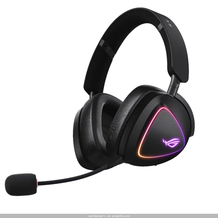 ASUS ROG Delta II Gaming Headset kabelloses RGB Gaming Headset mit 110 Stunden Akku-Laufzeit und 10mm- Super-Breitband-Mikrofon