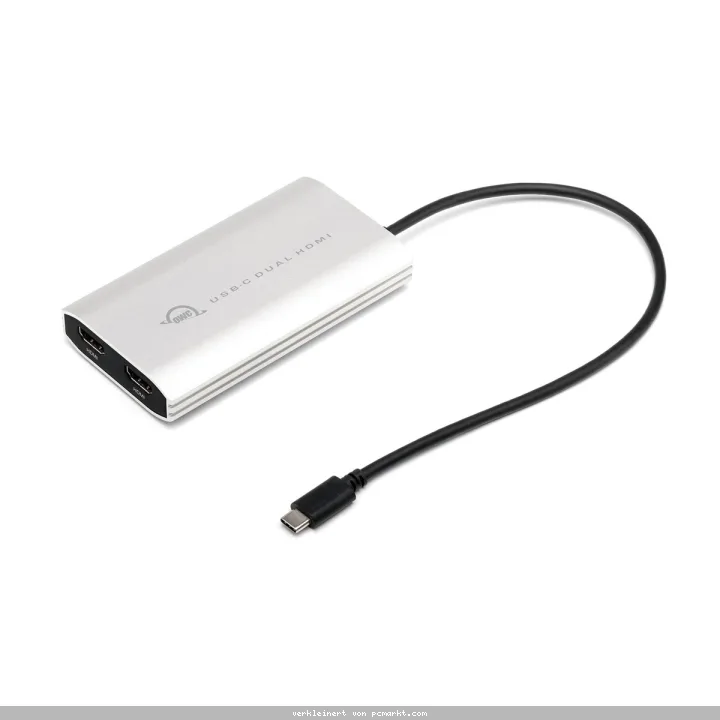 OWC USB-C auf Dual HDMI 4K Display Adapter, Geeignet für Apple M1 & M2 Macs und PCs mit USB-C oder Thunderbolt