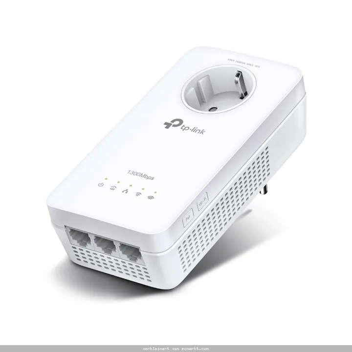 TP-Link AV1300 Gigabit Powerline WLAN Extender bis zu 1300 Mbit/s, WLAN AC 867 (5 GHz) + 300 Mbit/s (2,4 GHz), 3x Gigabit LAN