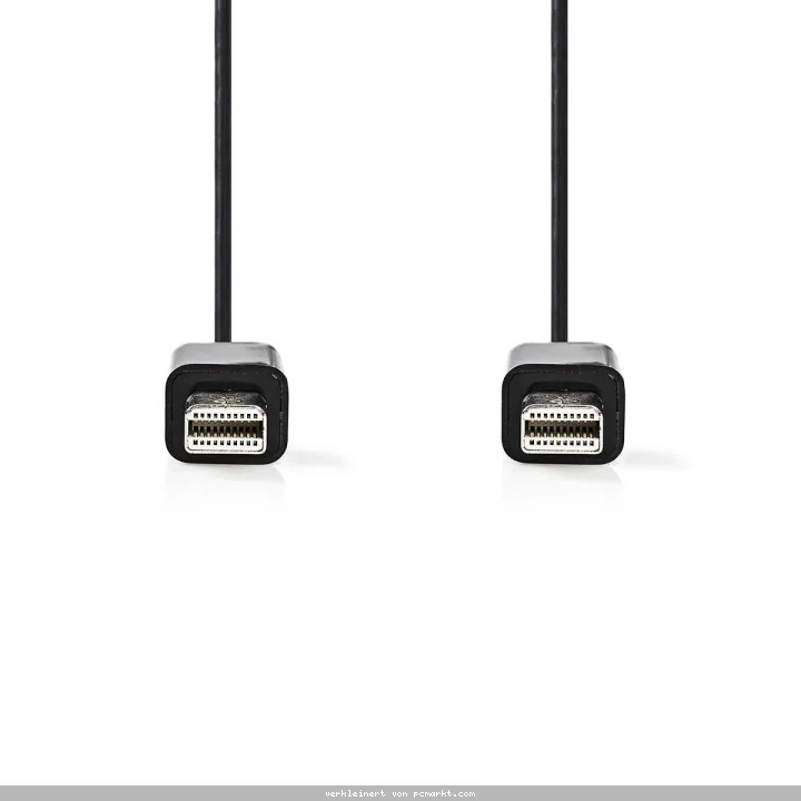 Nedis 2,0 m Mini DisplayPort Kabel, Schwarz [Mini DisplayPort-Stecker - Mini DisplayPort-Stecker]