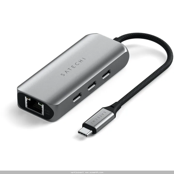 Satechi USB-C 4-Port Hub with 2.5 Gigabit Ethernet space grey