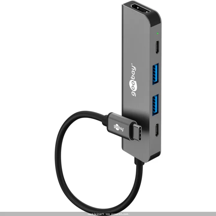 Goobay Slim 5-Port USB-Hub mit HDMI™, 5 Gbit/s