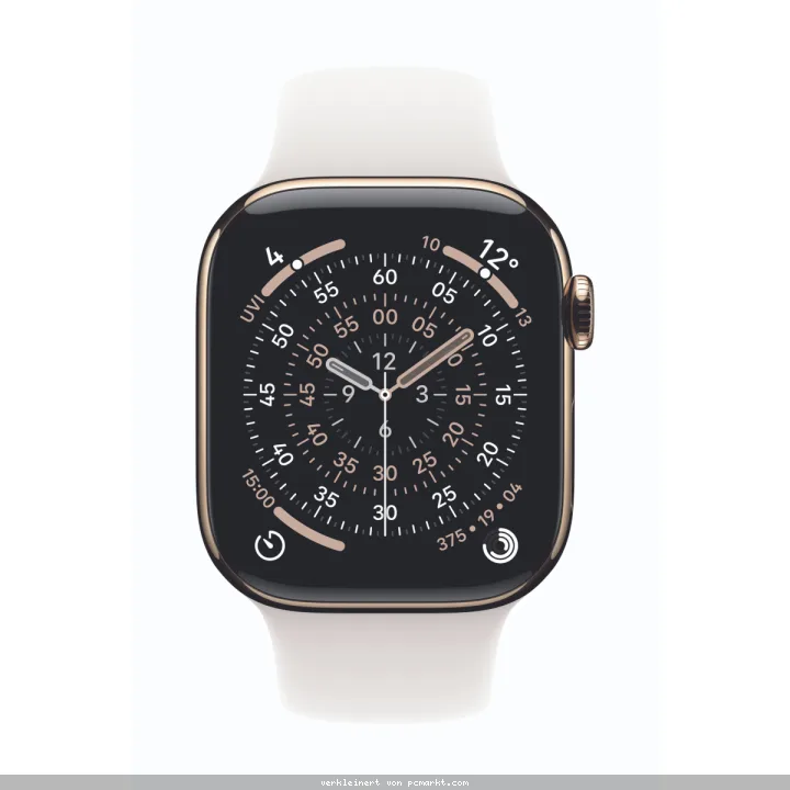Apple Watch Series 11 Cellular 42mm Gold Titan Gehäuse mit Blassrosa Sport Band - M/L
