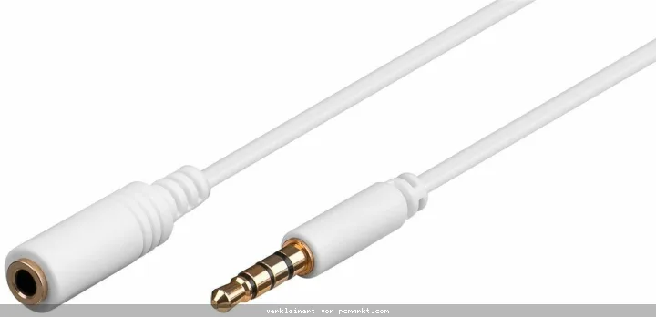 Goobay Kopfhörer & Audio Verlängerungskabel 3,5mm, 1m Weiss