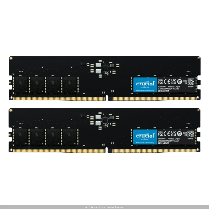 Crucial 32GB Kit (2x16GB) DDR5-4800 CL40 DIMM Arbeitsspeicher