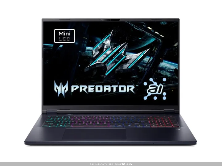 Acer Predator Helios Neo 18 AI (PHN18-72-94HW) Gaming 18,0" WQXGA, MiniLED, 250Hz, Intel Ultra 9-275HX (13 TOPS), 64GB RAM, 2TB SSD, GeForce RTX5070Ti