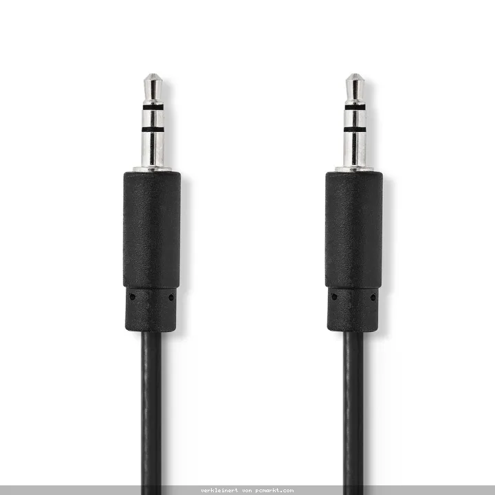 Nedis Stereo-Audiokabel | 3.5 mm Stecker | 3.5 mm Stecker - Vernickelt | 1.00 m | Rund | Schwarz | Box
