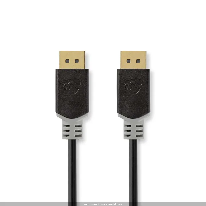 Nedis Displayport-Kabel | DisplayPort Stecker | DisplayPort Stecker | 8K@60Hz | Vergoldet | 3.00 m | rund | PVC | Anthrazit / Grau | Verpackung mit Si