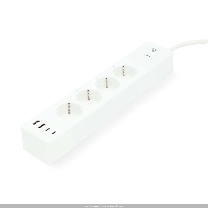 Nedis SmartLife Power Strip Wi-Fi | Hybrid (CEE 7/7) / USB A / USB-C™ | 16 A | 3680 W | 2.00 m | 0 - 55 °C | Android™ / IOS | Weiss