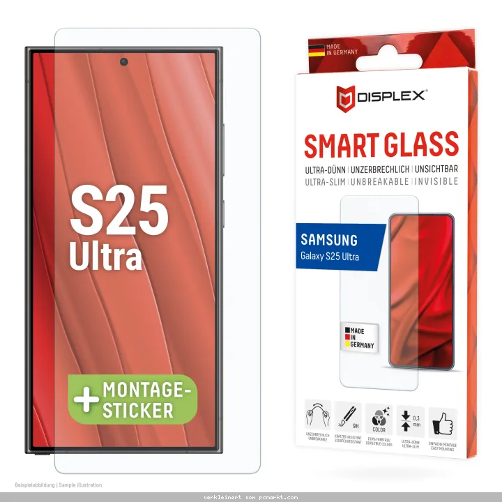 DISPLEX Smart Glasschutzfolie für Samsung Galaxy S25 Ultra