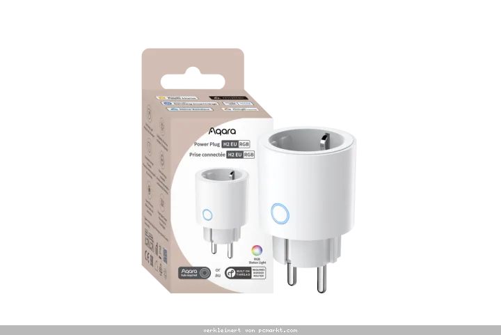 Aqara Power Plug H2 (EU) 16A Last/Max. 3680W (Gesamt), Thread/Zigbee, Stromüberwachung, automatische Stromabschaltung, Sicherheitsschutz