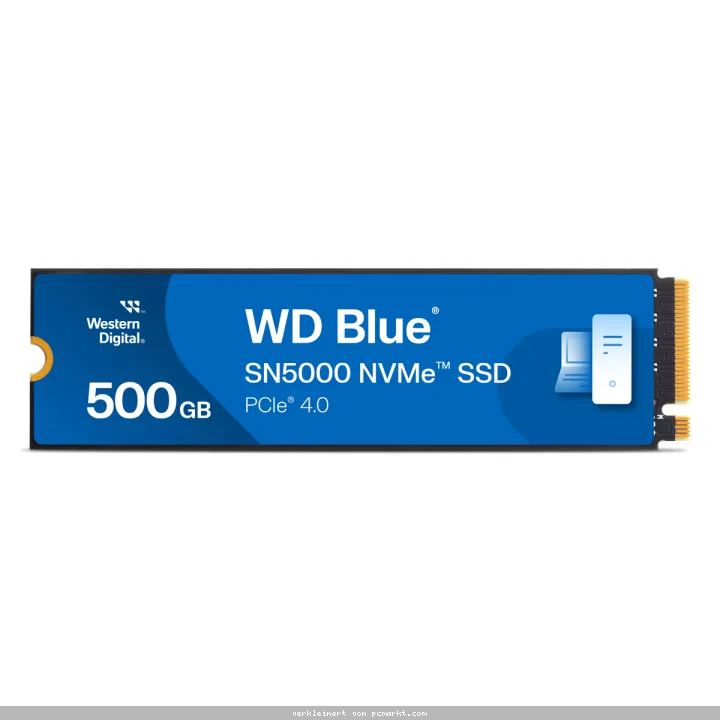 WD Blue SN5000 SSD 500GB M.2 PCIe Gen4 NVMe Internes Solid-State-Module