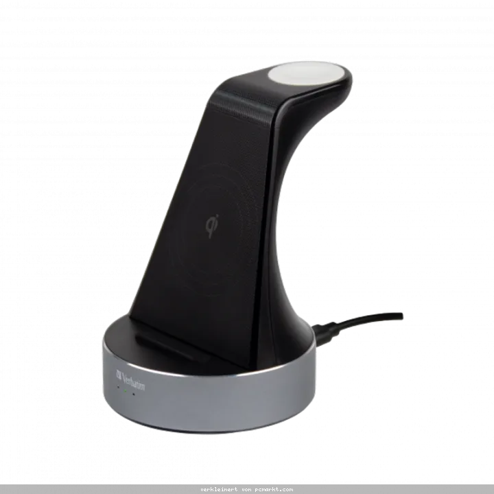VERBATIM WCS-01 Aluminium 2-in-1 Qi MFi Ladestation - Apple Watch + QC 3.0