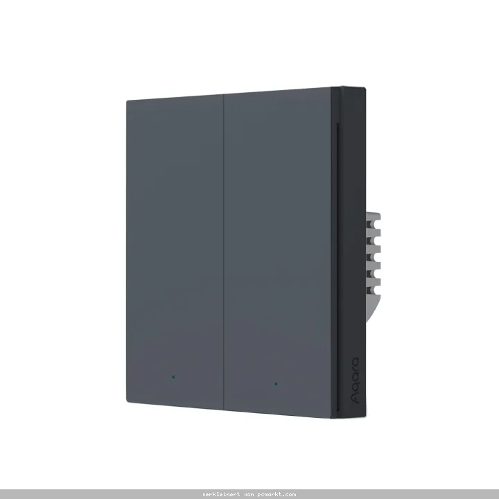 Aqara Smart Wall Switch H1(With Neutral, Double Rocker) grau - (HomeKit)