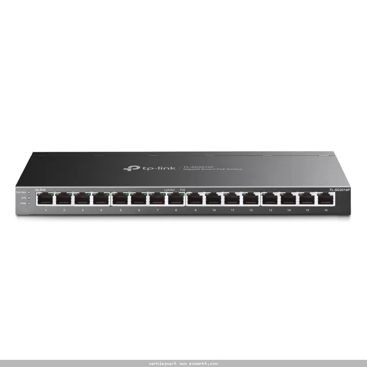 TP-Link TL-SG2016P Smart Switch 16-Port, Smart Managed, 16x Gigabit RJ45, 8x PoE+, 120W