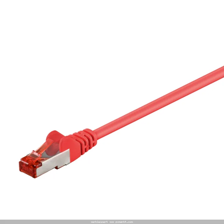 Goobay 1m CAT 6 Patchkabel, S/FTP (PiMF), Rot
