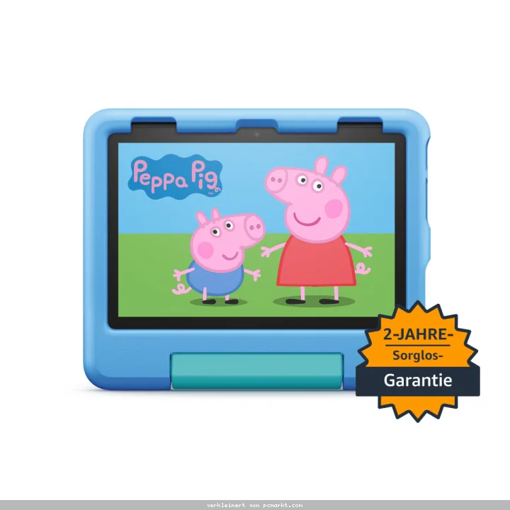 Amazon Fire HD 8 Kids-Tablet (2022), blau für Kinder von 3 bis 7 Jahre, 2 Jahre Sorglos-Garantie, kindgerechte Hülle, 8-Zoll-HD-Display, 32GB
