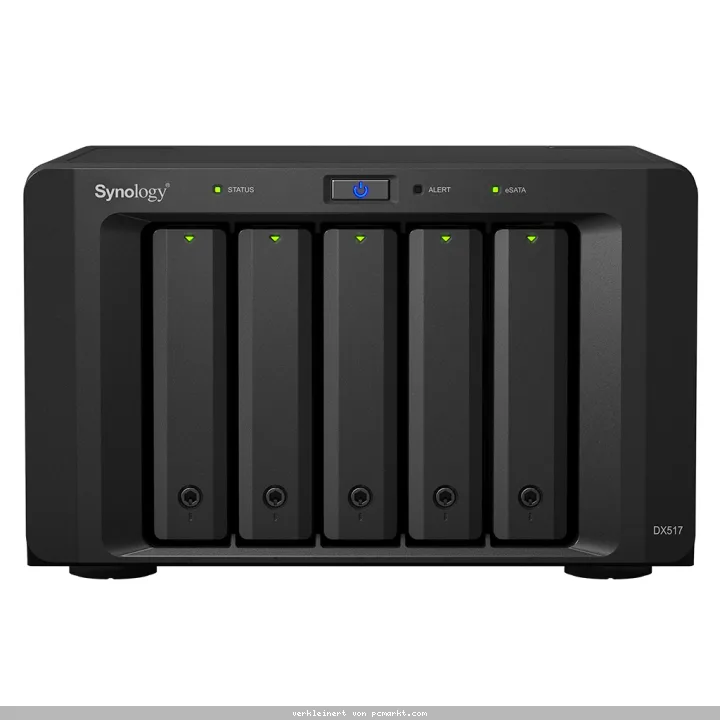 Synology DX517 Expansionseinheit für DiskStation 5 Bay [0/5 3,5"/2,5" SATA HDD/SSD, 1x eSATA-Port]