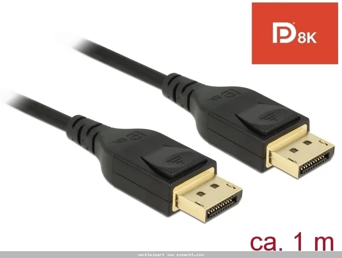 Delock DisplayPort Kabel 8K, 60Hz, 1m