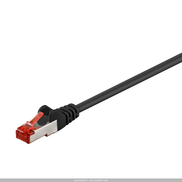 Goobay 0,5m CAT 6 Patchkabel, S/FTP (PiMF), Schwarz