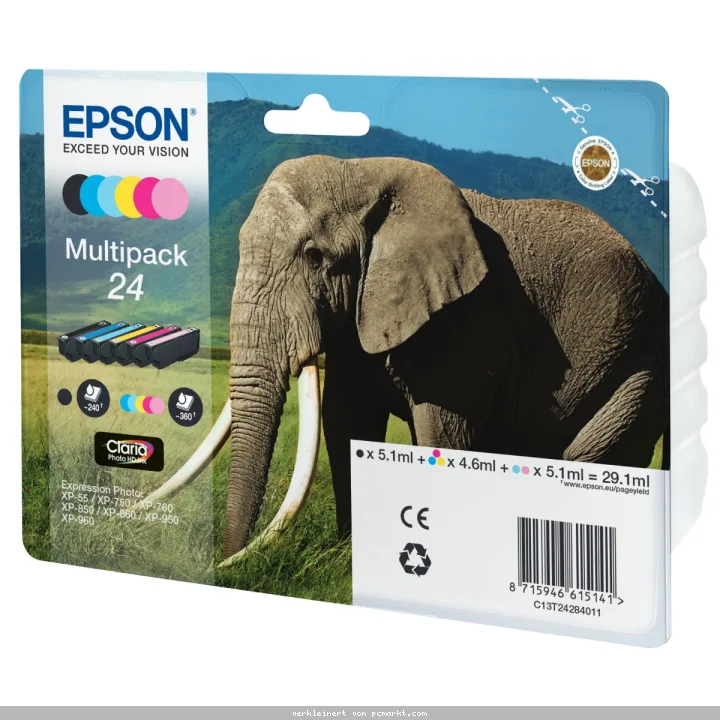 Epson 24 Tintenpatronen 6er-Pack 6x Farben Claria Photo HD Ink Für Kompatibilität, siehe Artikel-Beschreibung
