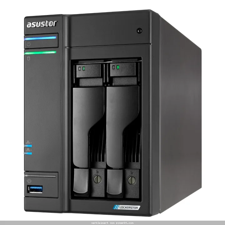 Asustor Lockerstor 2 Gen2+ NAS 2-Bay Intel Celeron N5105, 4GB DDR4 RAM, 0/2 HDD/SSD