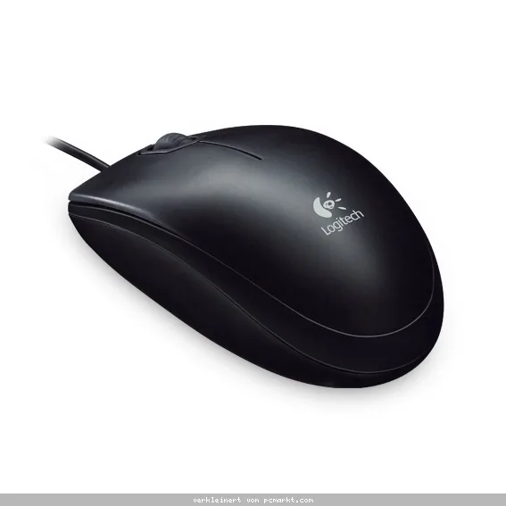 Logitech B100, Optische Maus mit USB-Anschluss, beidhändig verwendbar, schwarz