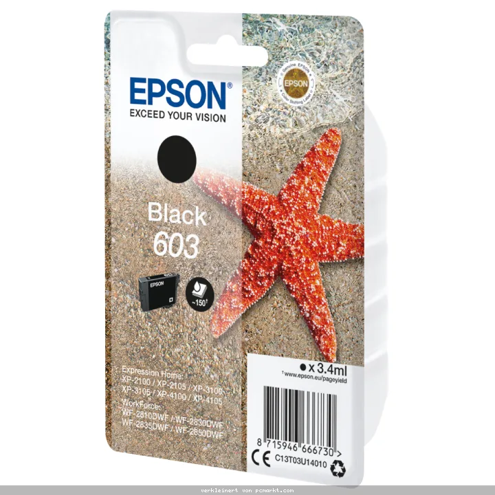 Epson 603 Tintenpatrone Schwarz Für Kompatibilität, siehe Artikel-Beschreibung