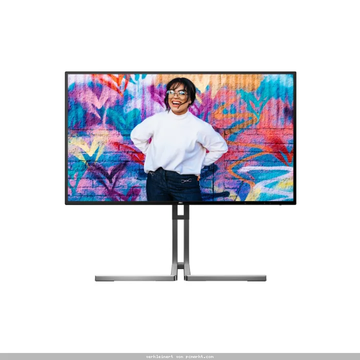 AOC U27U3CV - 27 Zoll UHD Nano IPS Monitor, höhenverstellbar, Lautsprecher, HDR400 (3840x2160, 60 Hz, 4K, 2x HDMI, DisplayPort, USB-C