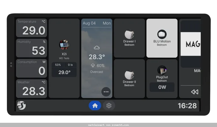 Shelly Wall Display X2i Schwarz WLAN · Silber