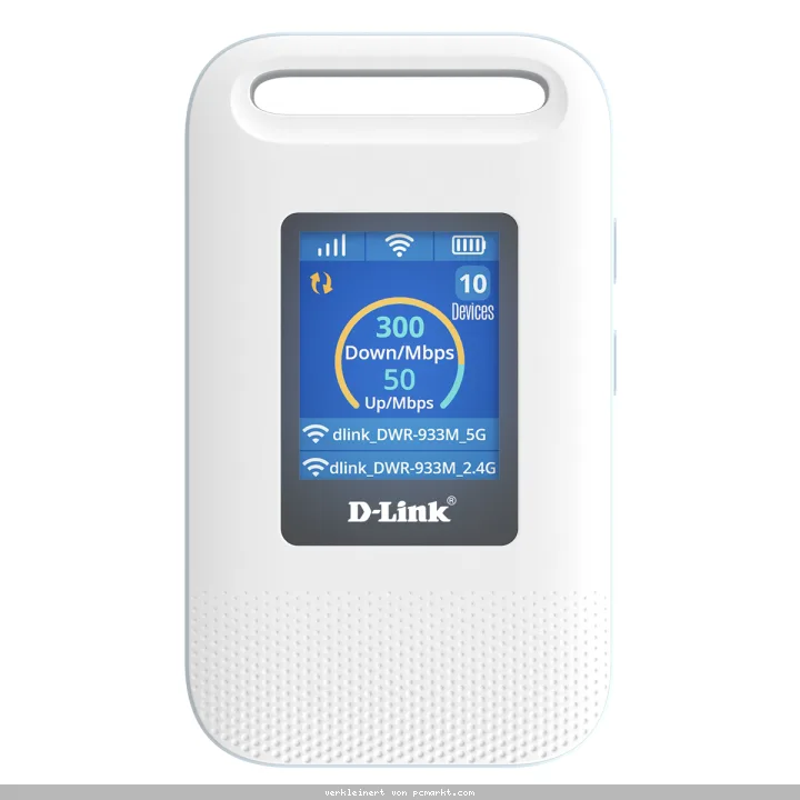D-Link DWR-933W 4G LTE+ WiFi 6 Mobiler Hotspot 4G LTE bis zu 300 Mbit/s (DL), WLAN AX600 Dualband