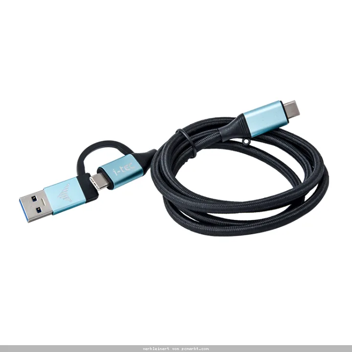 i-tec USB-C auf USB-C Kabel mit integriertem USB 3.0 Adapter, 1m
