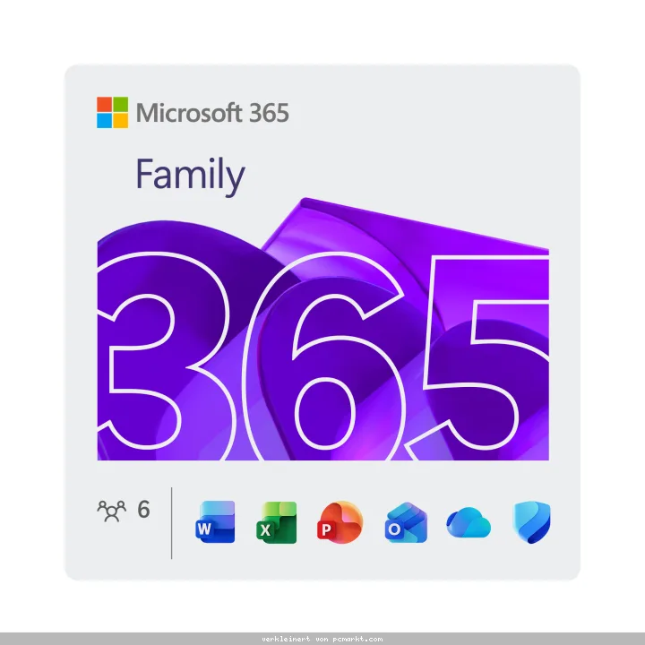 Microsoft 365 Family [6 Benutzer /1 Jahr] - mit Word, Excel, PowerPoint, OneNote, Outlook, Access und mehr