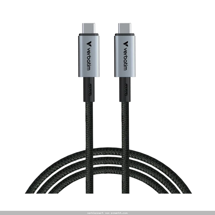 VERBATIM Sync & Charge Kabel USB-C zu USB-C 240W 40 Gbps 120 cm