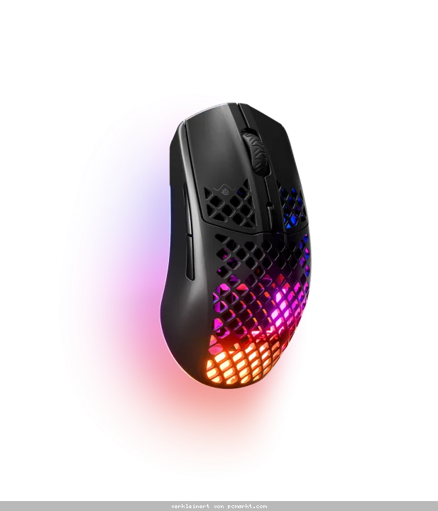 SteelSeries Aerox 3 Onyx Wireless Ultraleichte Gaming Maus(2022) - kabellos, BT & 2,4Ghz, 18.000 CPI TrueMove Air optischer Sens