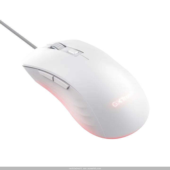 MAU Trust Gaming GXT924W YBAR+ Gaming Maus weiß Hochleistungsfähige Gaming-Maus mit 25K DPI-Sensor und voller RGB LED-Beleuchtung, weiß