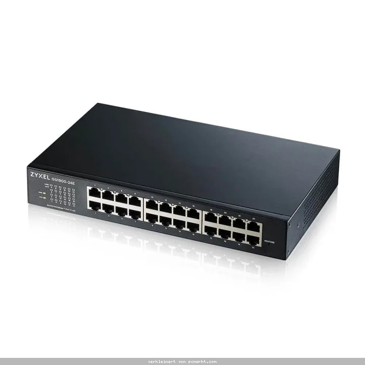 Zyxel GS1900-24E V3 Smart Managed Switch 24x Gigabit Ethernet, Layer 2, Desktop, Lüfterlos