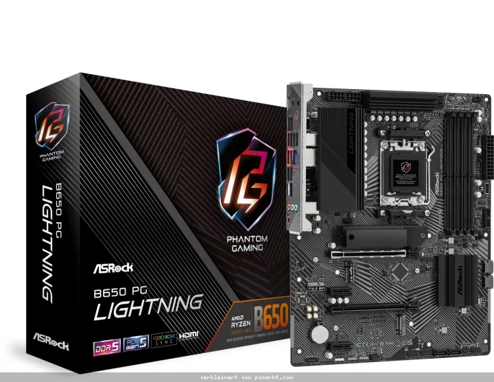 AsRock B650 PG LIGHTNING Mainboard Sockel AM5