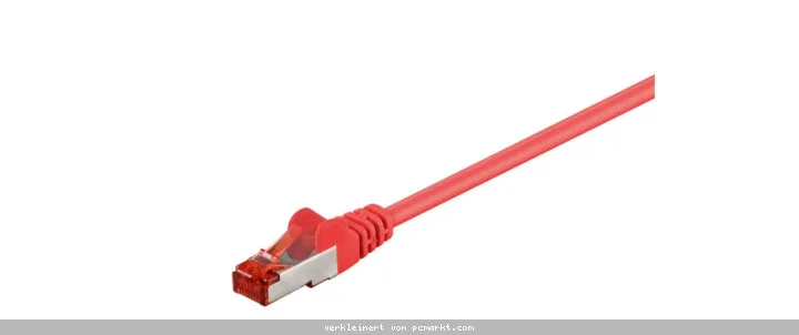 Goobay 0,5m CAT 6 Patchkabel, S/FTP (PiMF), Rot