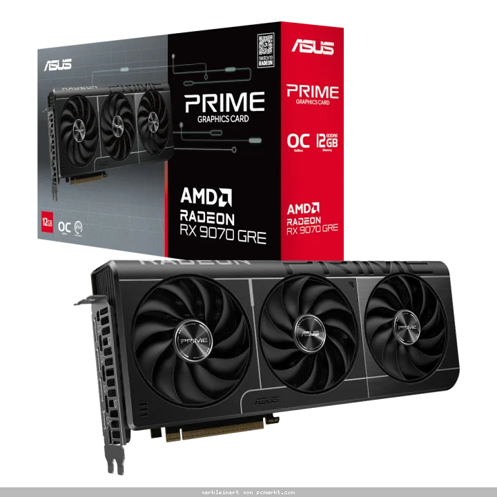 ASUS Prime Radeon RX 9070 GRE EVO OC Grafikkarte - 12GB GDDR6, HDMI, 3x DP